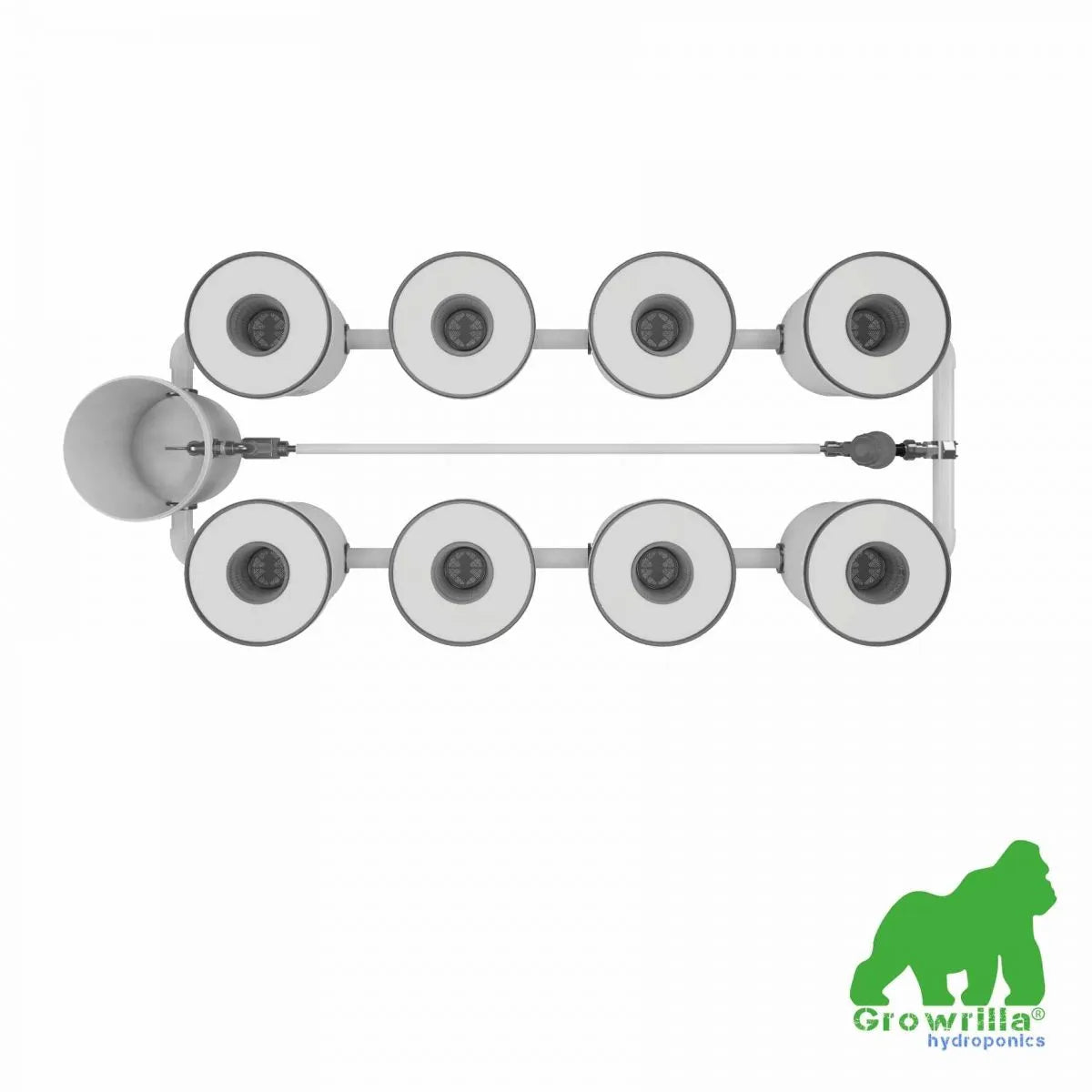 Growrilla (R)DWC PRO Hydroponic System – 8 Beholdere