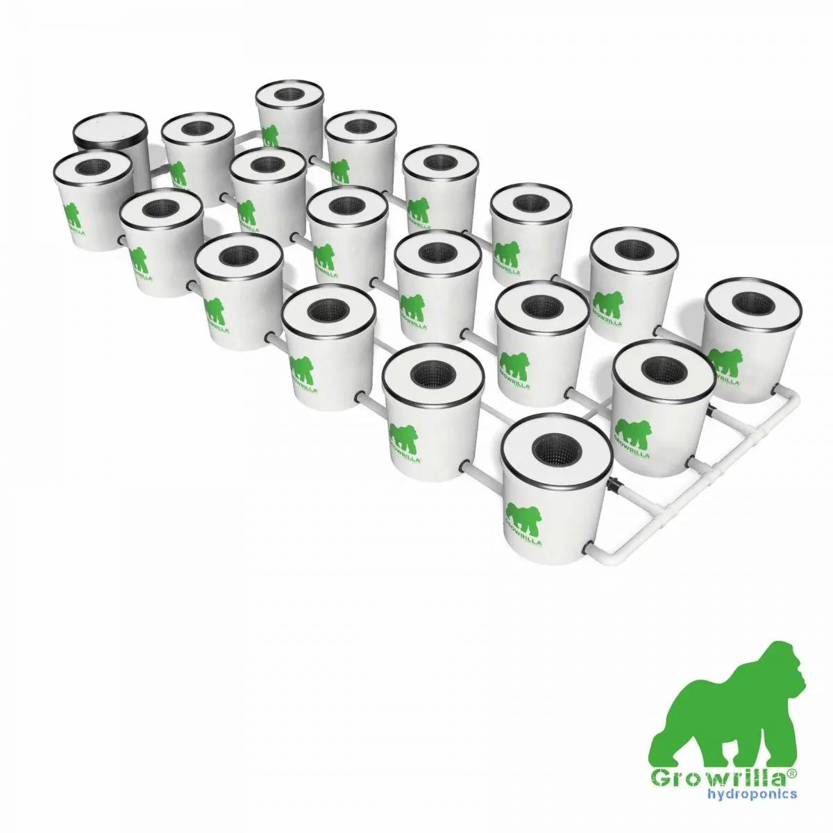 Growrilla (R)DWC Hydroponic 2.0 System – 18 Beholdere