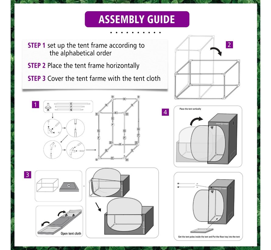 Spider Farmer 120x120x200cm Grow Tent