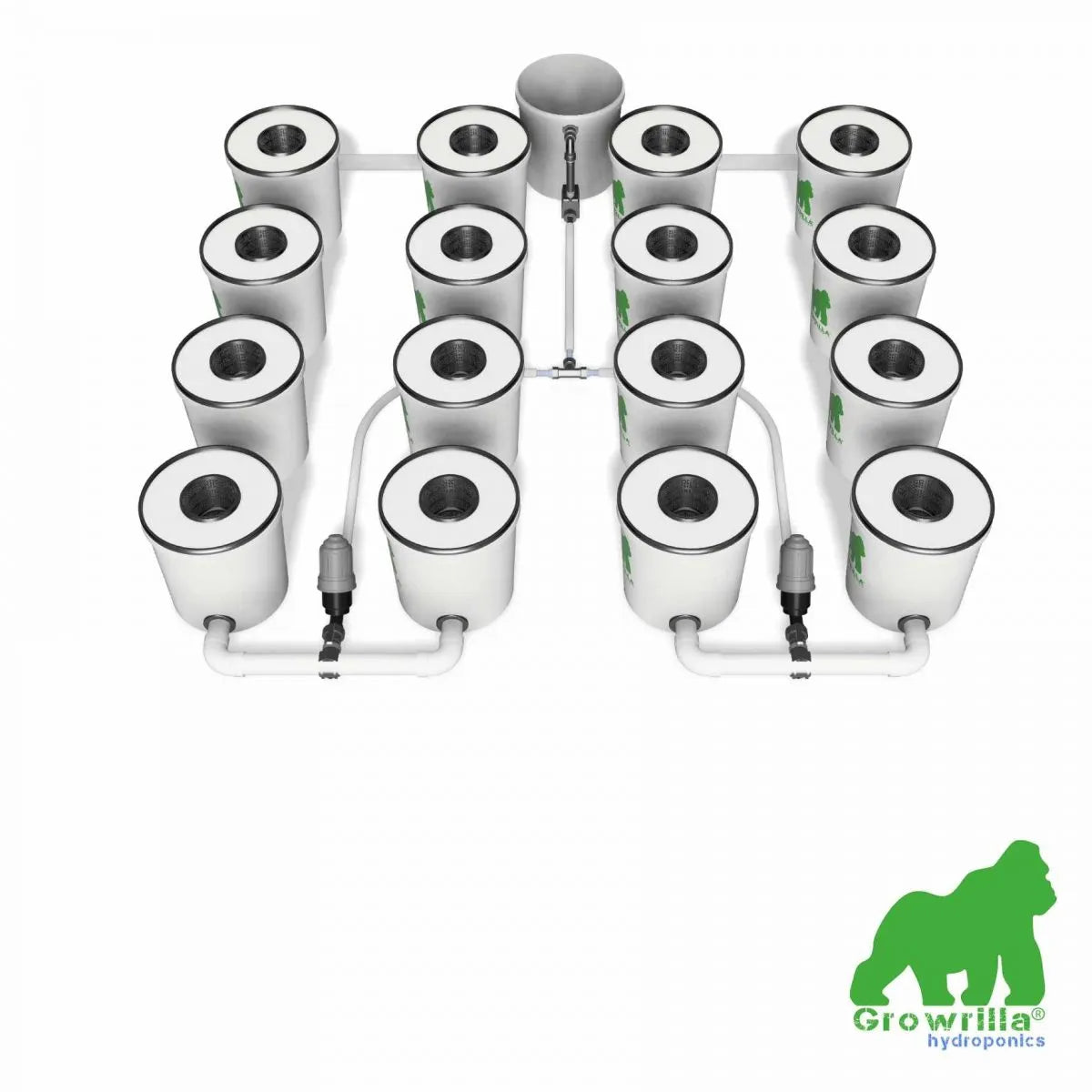 Growrilla (R)DWC PRO Hydroponic System – 16 behållare