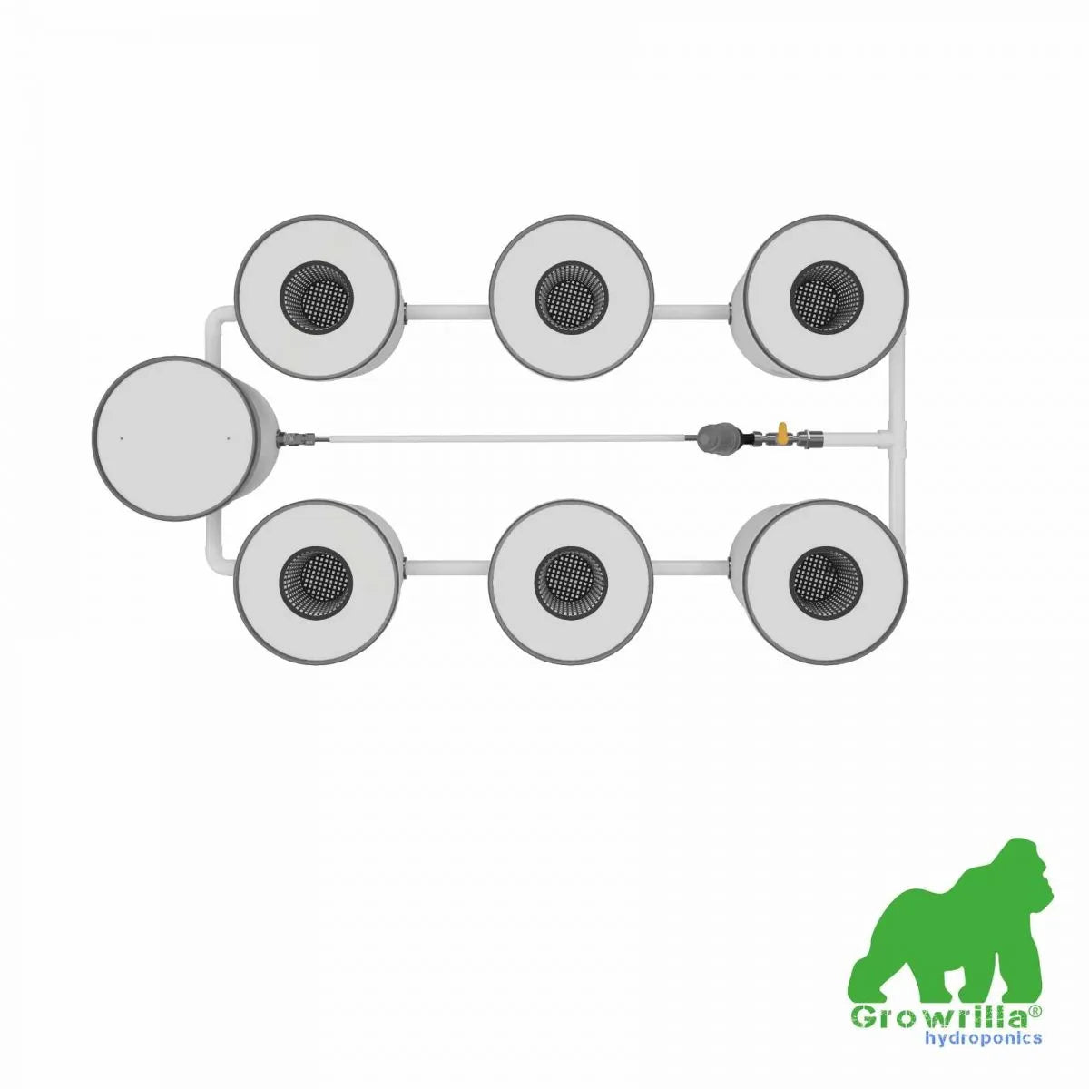 Growrilla (R)DWC Hydroponic 2.0 System – 6 behållare